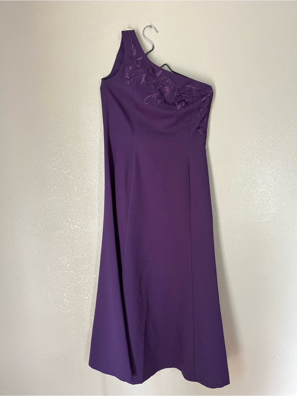 Together Elegant One-Shoulder Purple Evening Dress - Picture 3 of 9